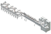 Pillow Packaging Machine Illustration Manipulator Food Packaging Cooking Production and Processing Packaging Line Assembly Line Packaging Machine