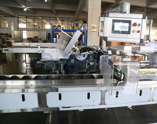 Fully Automatic Horizontal Biscuit Bread Waffle Carton Box Packing Packaging Machinery Cartoning Machine