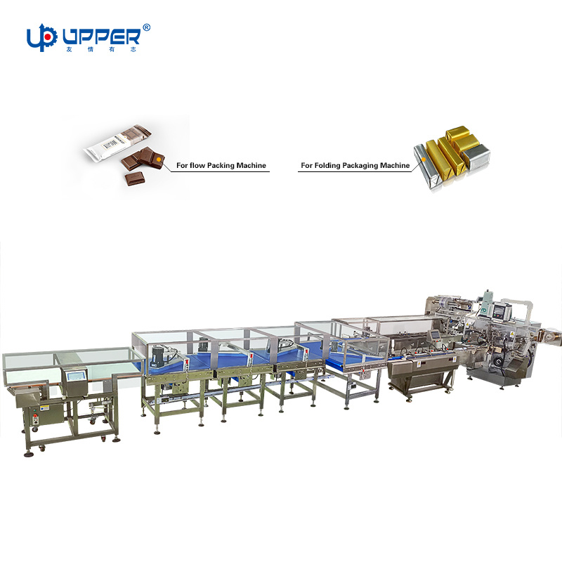 Automatic Chocolate Bar Energy Bar Pillow Production Packaging Machine Line and Horizontal Packaging Machine Production Line with Film Automatic Packaging