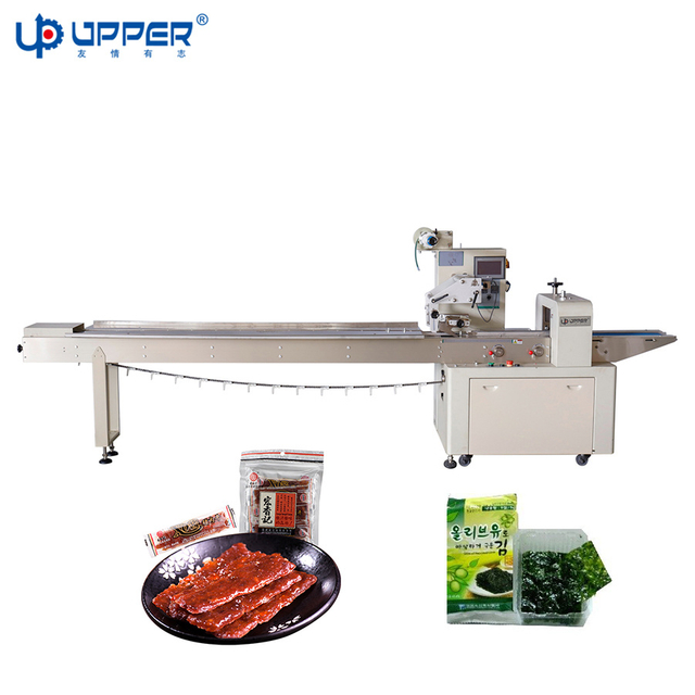 High Quality Customized Daily Necessities Cookies Waffle Cookies Wafer Cookies Bread Beef Jerky Pork Jerky Seaweed Fully Automatic Pillow Packing Machine